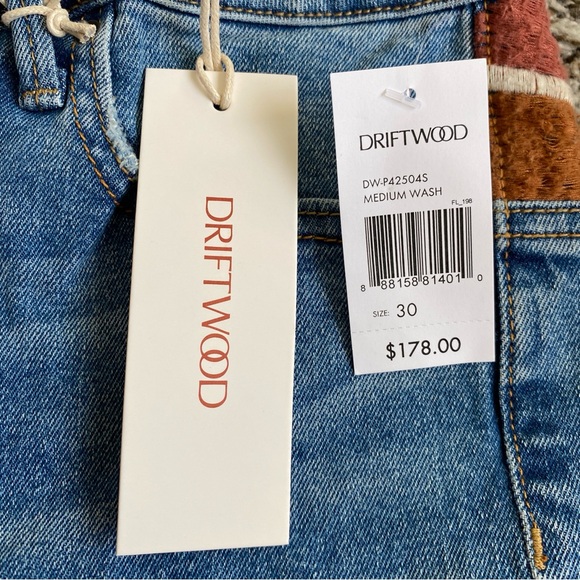 DRIFTWOOD Blue Flare Jeans with Multicolor Sunburst Waist - Picture 15 of 15